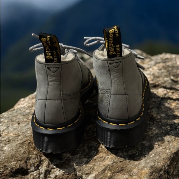 Dr. Martens Church Nubuck and Pebble Monkey Boots. Grey Lace-Up Boots. NWOB - Picture 8 of 11